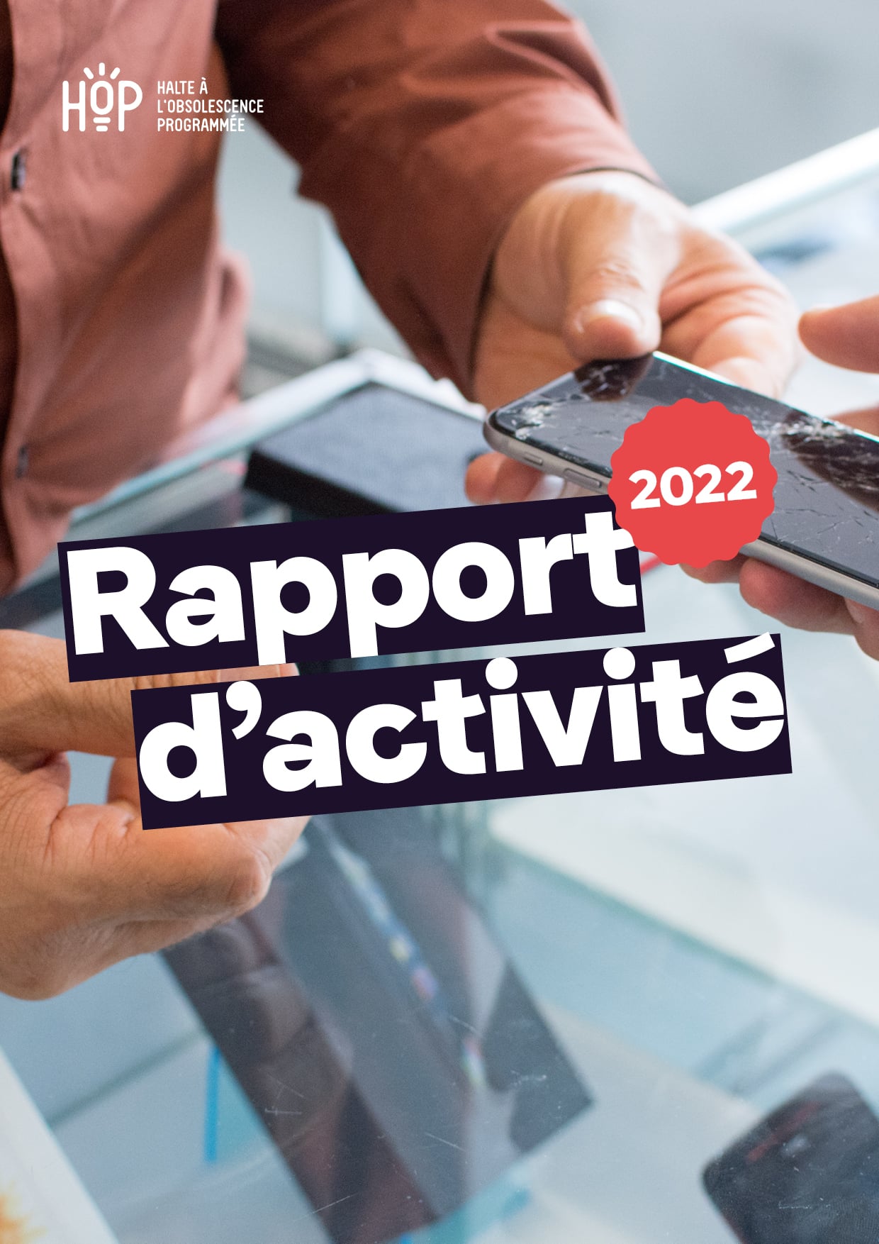 La couverture du Rapport d'Activité 2022 de HOP