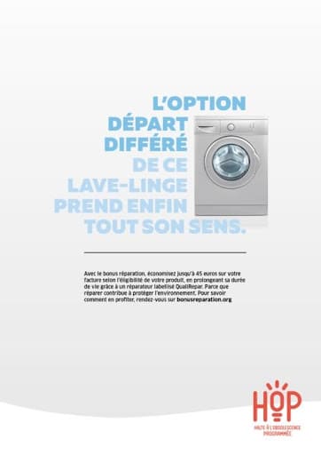 Un lave-vaisselle avec cette phrase, l'option départ différé de e lave-linge prend enfin tout son sens