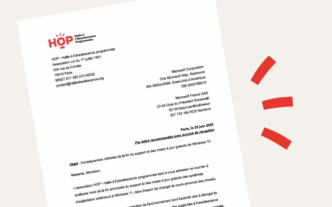 Notre courrier à Microsoft resté sans réponse