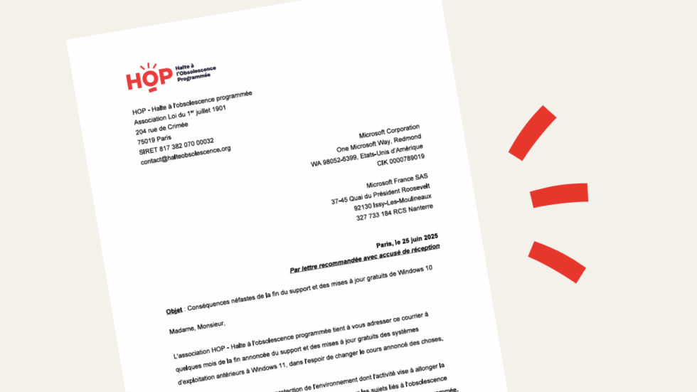 Notre courrier à Microsoft resté sans réponse