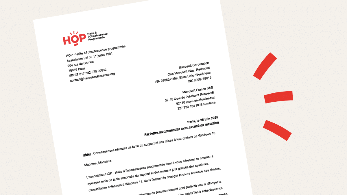 Notre courrier à Microsoft resté sans réponse