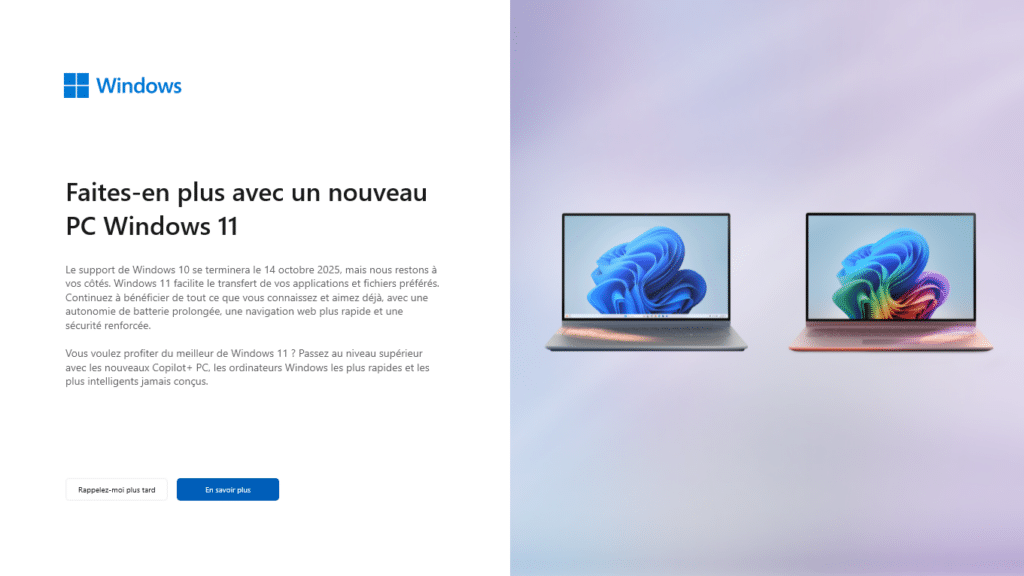 Le Jury de Déontologie Publicitaire juge fondée la plainte de HOP contre les publicités Windows 11 (Microsoft)