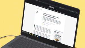 La tribune du Monde dans le design de l'ordinateur