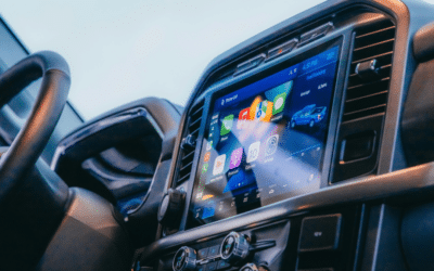 Écran connecté dans une voiture