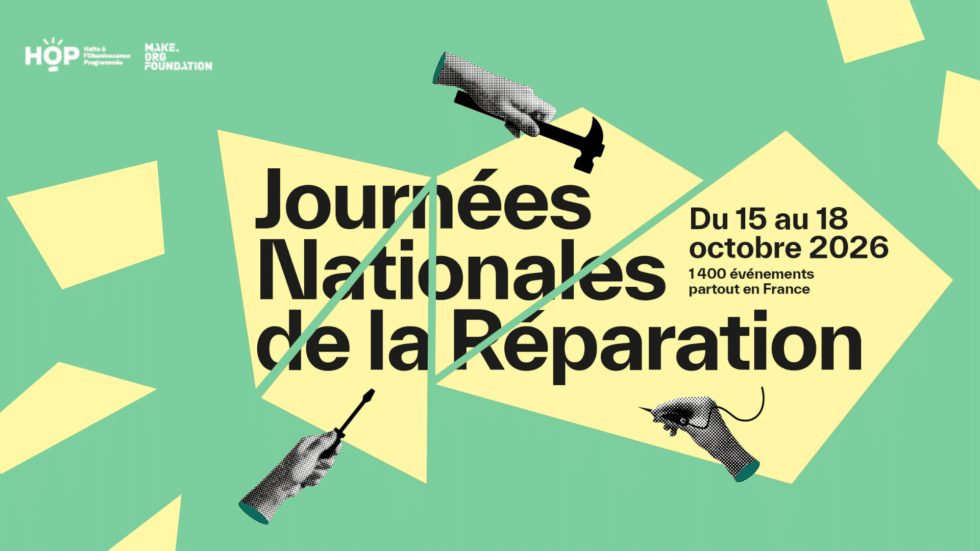 Les Journées nationales de la réparation auront lieu du 15 au 18 octobre 2026